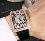 Franck Muller Long Island Rose Gold Diamond Copy Watch w Rectangle Case